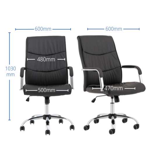 Carter Chair Dimensions from HuntOffice